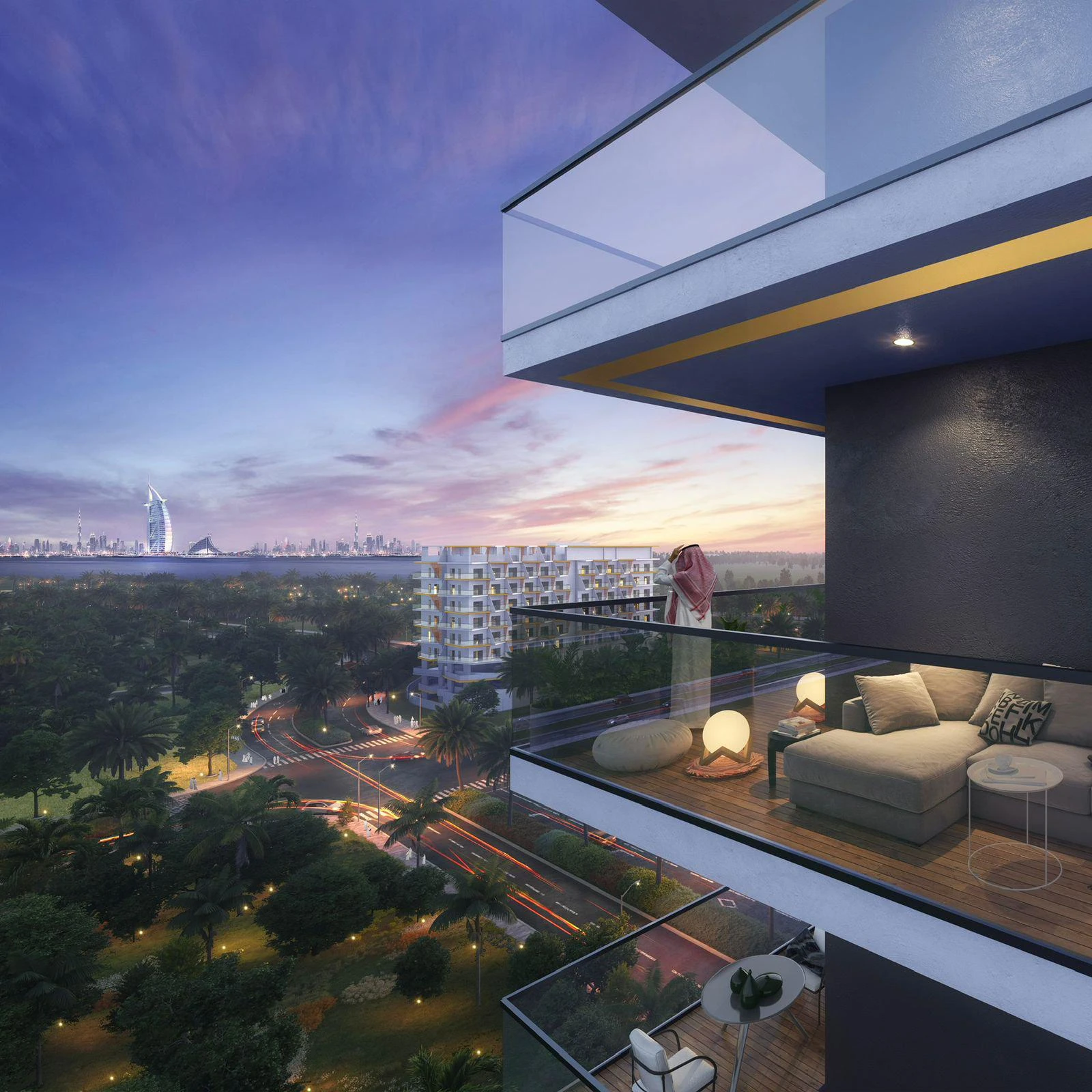 Современная резиденция Corner с бассейнами и спа-зоной рядом с Дубай Марина, JVC, Дубай, ОАЭ