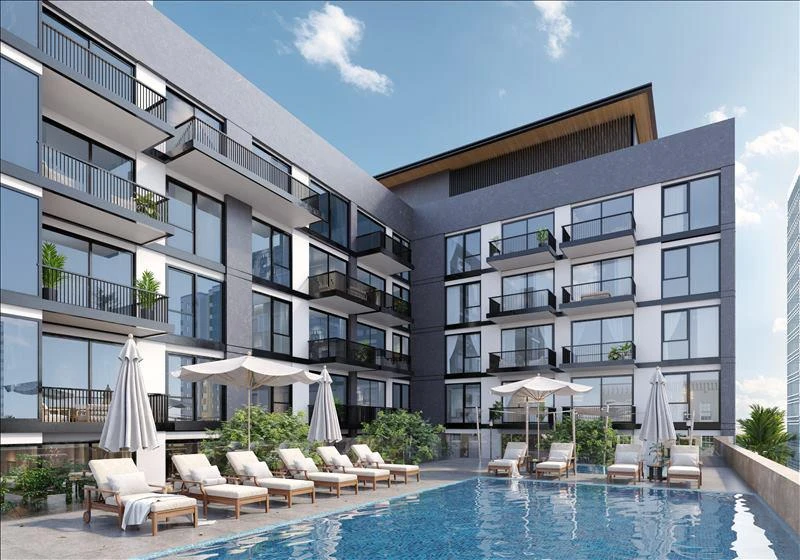 Новая малоэтажная резиденция Riviera Chalet с бассейнами, JVC, Дубай, ОАЭ