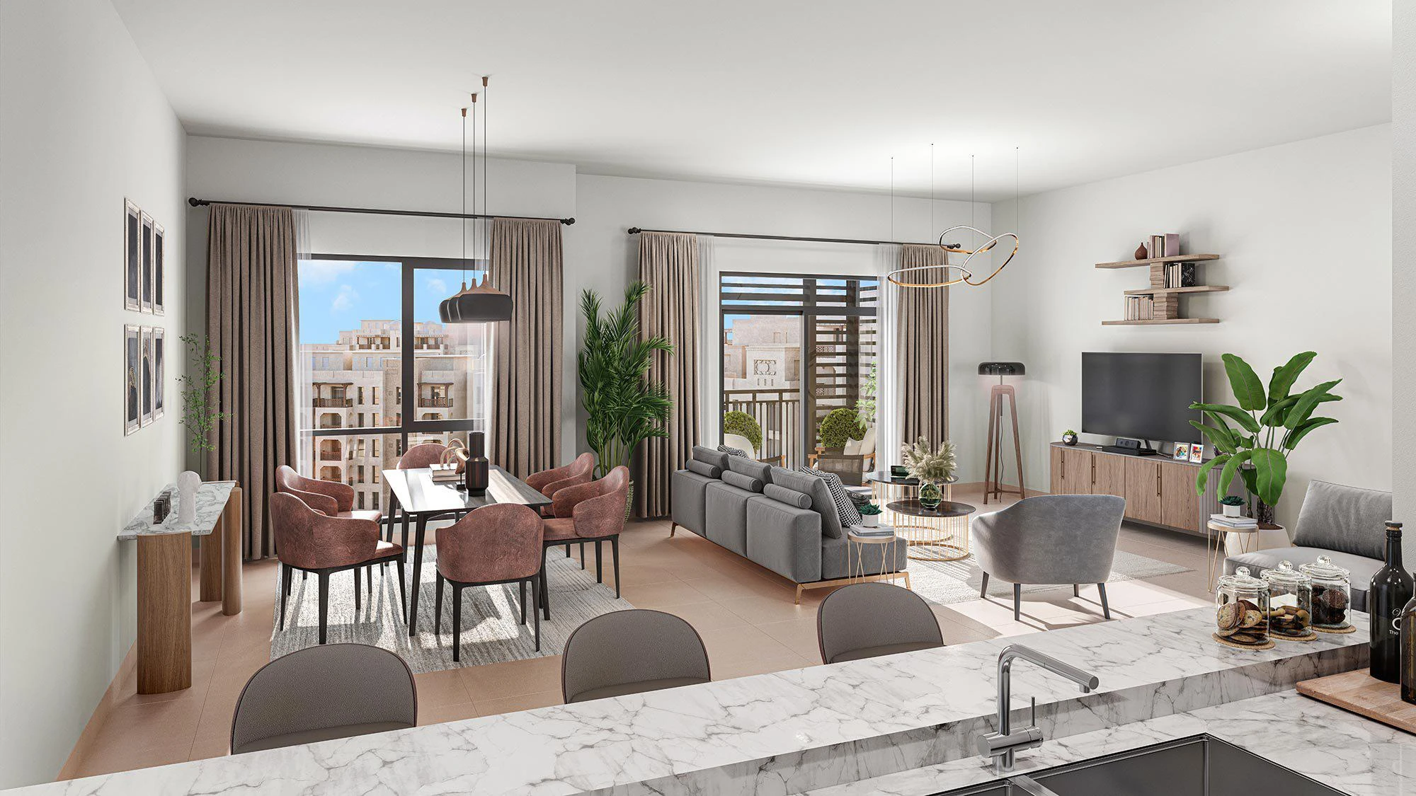 Новая резиденция Lamaa с бассейнами и зеленой зоной рядом с автомагистралью, Umm Suqeim, Дубай, ОАЭ