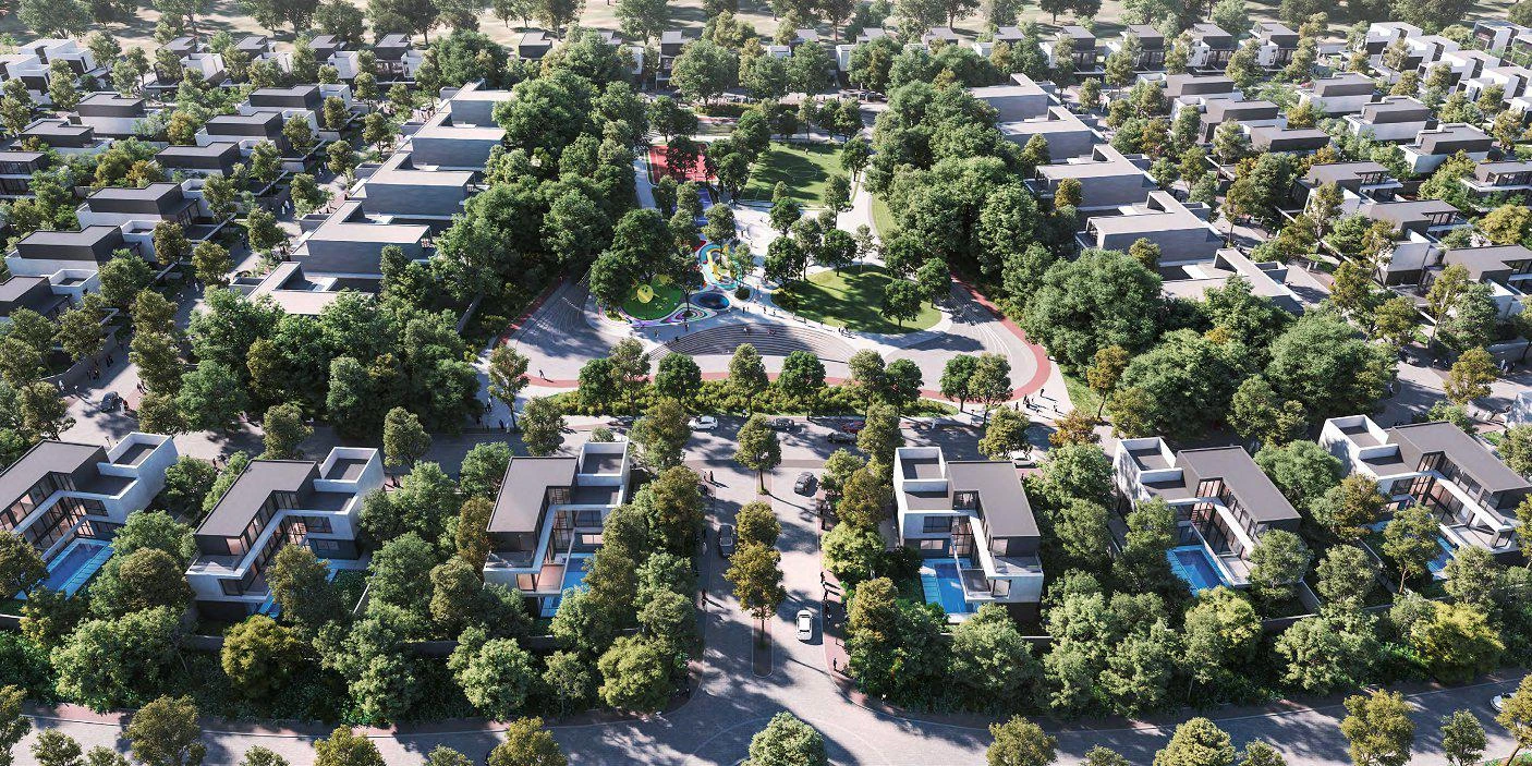 Новый закрытый комплекс вилл и таунхаусов Jouri Hills 2 с полем для гольфа, Jumeirah Golf Estate, Дубай, ОАЭ