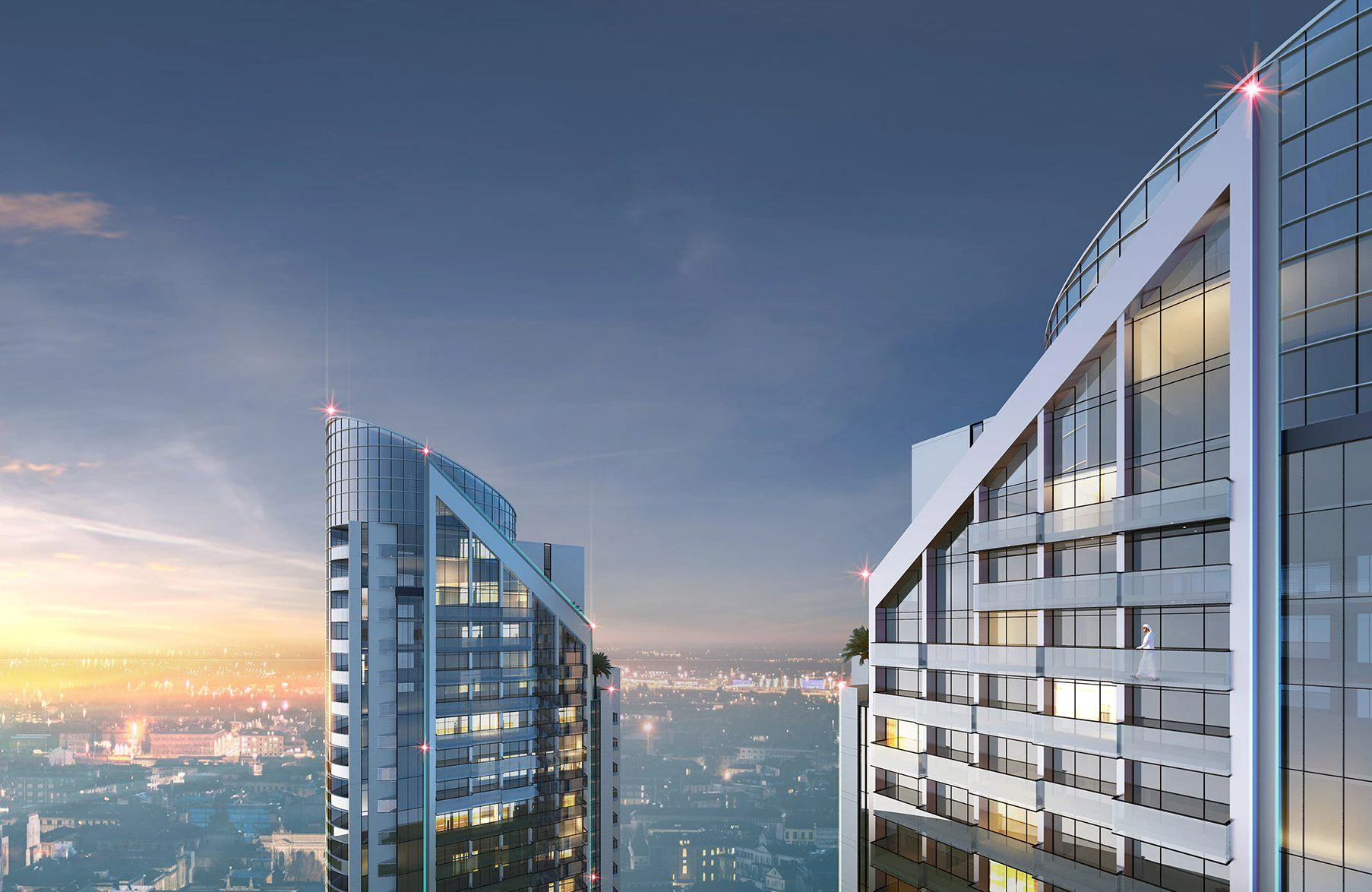 Новая резиденция Cloud Towers с бассейнами и панорамным видом, в районе JVT, в центре Дубая, ОАЭ