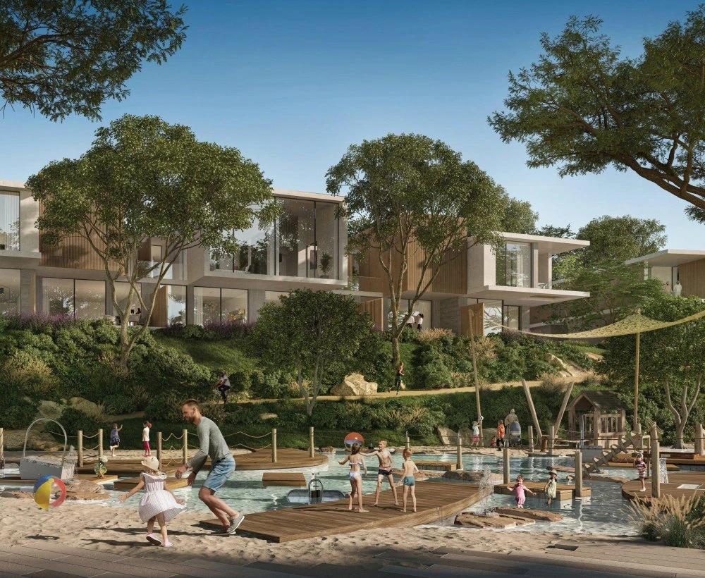 Новый комплекс таунхаусов Shamsa с бассейнами и природным заповедником, Expo City, Дубай, ОАЭ