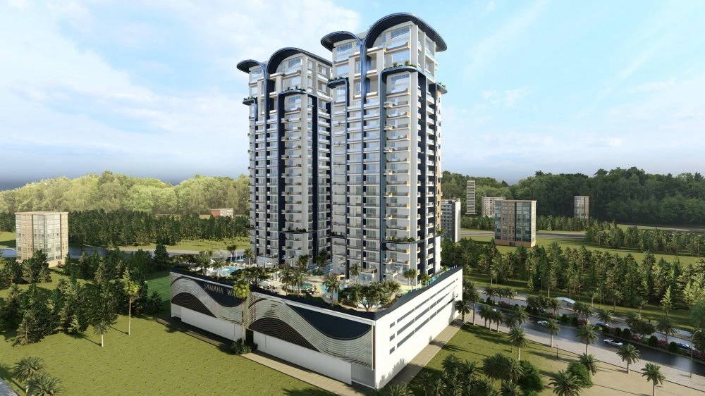 Апартаменты с частными бассейнами, в жилом комплексе Samana Waves II с оздоровительным центром, JVC, Дубай, ОАЭ