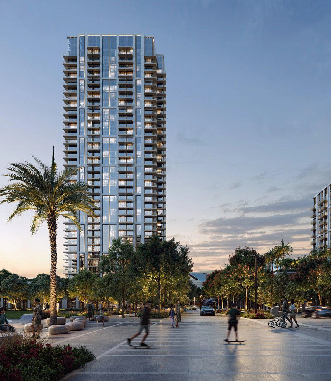 Новая высотная резиденция Valo с бассейном и садом, Dubai Creek Harbour, Дубай, ОАЭ