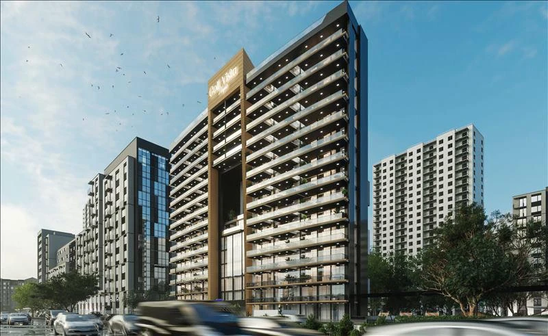 Новая резиденция Golf Vista Heights с бассейном и зонами отдыха, Dubai Sports City, Дубай, ОАЭ