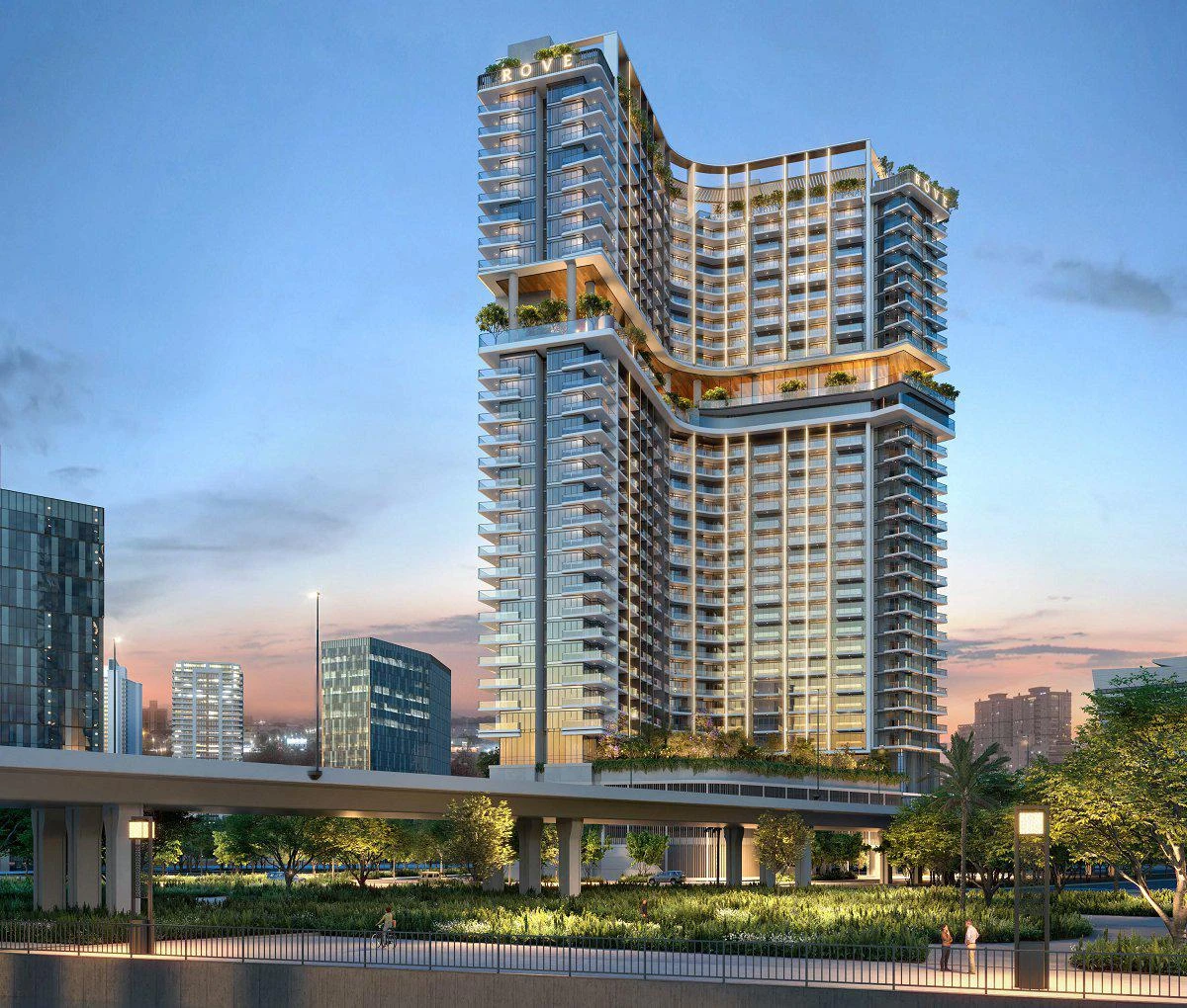 Новый комплекс меблированных апартаментов Rove Home Marasi Drive с бассейнами и коворкингом в центре района Business Bay, Дубай, ОАЭ