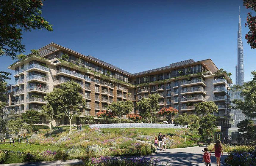Новая резиденция Central Park с бассейнами и садами, Al Wasl, Дубай, ОАЭ
