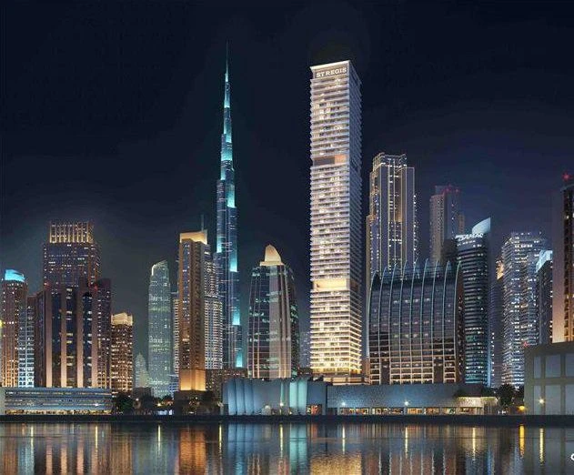Новая высотная резиденция St Regis Residences с конференц-залом и инфинити-бассейнами, Downtown Dubai, Дубай, ОАЭ