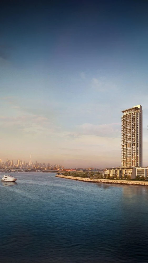 Новая резиденция на берегу моря Anwa Aria с бассейном и панорамным видом рядом с Джумейра-Бич, Maritime City, Дубай, ОАЭ