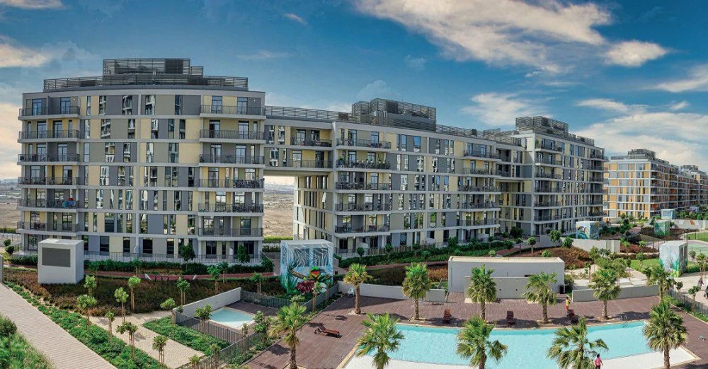 Новая резиденция Midtown Mesk с парками и бассейнами рядом со станцией метро, Production City, Дубай, ОАЭ