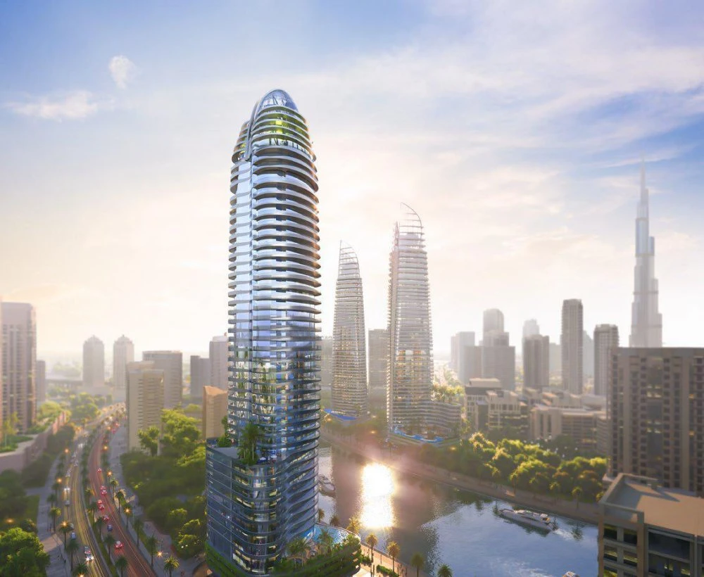 Новая высотная резиденция Altitude с бассейнами на берегу канала, Business Bay, Дубай, ОАЭ