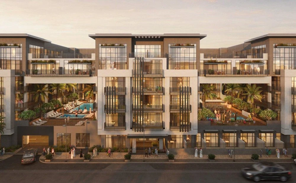 Новая резиденция Park Wood с бассейном и садами, JVC, Дубай, ОАЭ