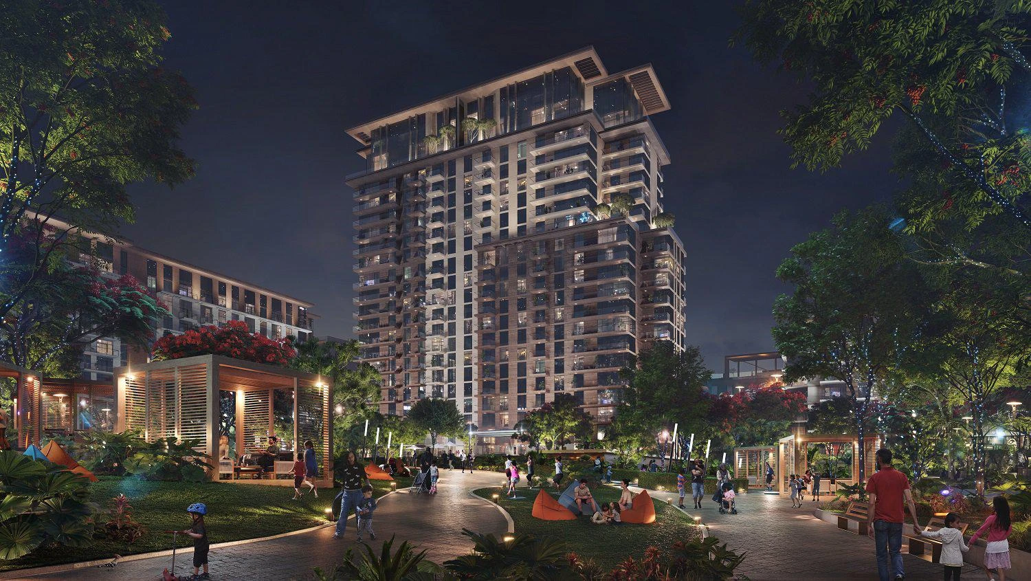 Современная резиденция Fern City Walk с развитой инфраструктурой рядом с достопримечательностями, в престижном районе Al Wasl, Дубай, ОАЭ