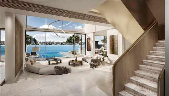 Новый комплекс вилл у воды с бассейном и видом на море Coral villas, Palm Jebel Ali, Дубай, ОАЭ