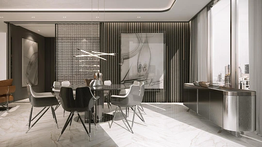 Элитный жилой комплекс PAGANI Tower с уникальным дизайном и видом на водный канал и небоскреб Бурдж-Халифа, Business Bay, Дубай, ОАЭ