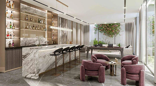 Новый комплекс вилл с бассейном и спа-зоной Utopia, Damac Hills, Дубай, ОАЭ