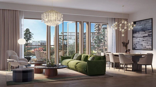 Новая резиденция Central Park с бассейнами и садами, Al Wasl, Дубай, ОАЭ