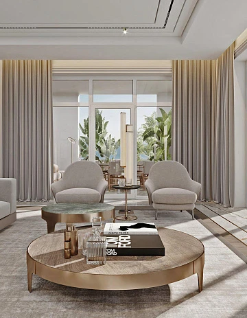 Новая элитная резиденция Raffles penthouses с полем для мини-гольфа и пляжным клубом, Palm Jumeirah, Дубай, ОАЭ