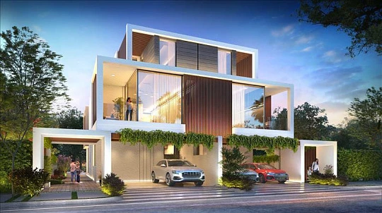 Новый комплекс таунхаусов Park Greens с большим парком и пляжем, Damac Hills, Дубай, ОАЭ