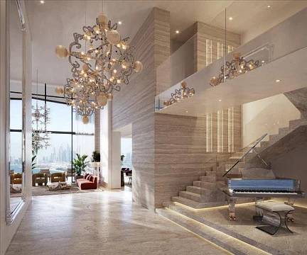 Новая элитная резиденция SLS Residences at Palm Jumeirah с собственным пляжем в престижном районе, Дубай, ОАЭ