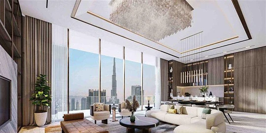 Новая высотная резиденция St Regis Residences с конференц-залом и инфинити-бассейнами, Downtown Dubai, Дубай, ОАЭ