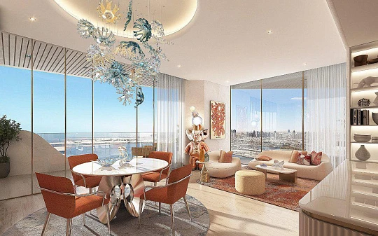 Новая высотная резиденция Coral Reef с бассейнами и спа-центром, Maritime City, Дубай, ОАЭ