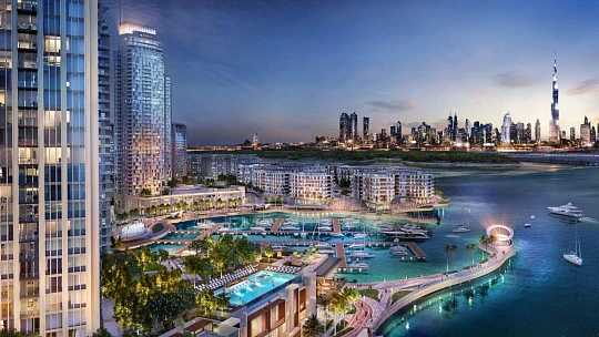 Высотная резиденция премиум класса Creek Residences рядом с причалом для яхт, Dubai Creek Harbour, Дубай, ОАЭ