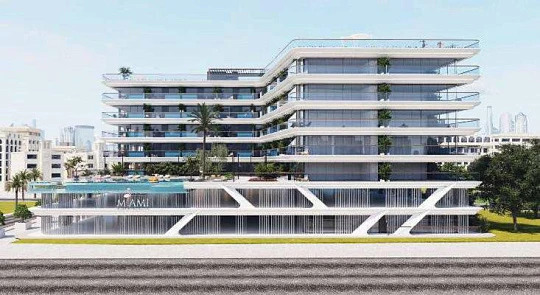 Резиденция Miami 2 с бассейнами и зеленой зоной рядом с Дубай Марина, район Jumeriah Village Triangle, Dubai, UAE