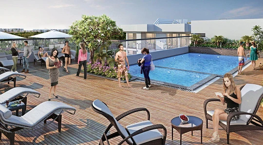 Жилой комплекс Pearl рядом с магазинами, гольф-клубом и станцией метро, Jebel Ali Village, Дубай, ОАЭ