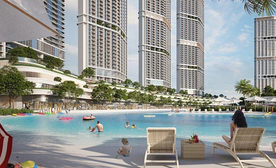 Новая высотная резиденция 360 Riverside Crescent с бассейнами и ресторанами рядом с центром города, Nad Al Sheba 1, Дубай, ОАЭ
