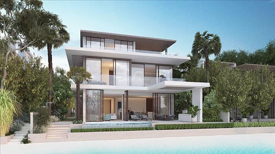 Новый комплекс уникальных вилл Beach villa на берегу моря, Palm Jebel Ali, Дубай, ОАЭ