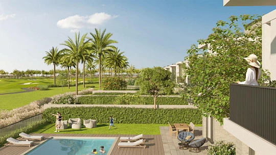 Новый комплекс элитных вилл Fairway Villas с полем для гольфа и ресторанами, Emaar South, Дубай, ОАЭ