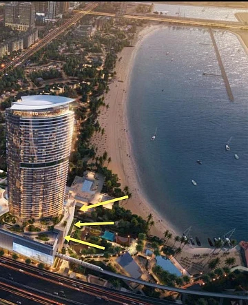 Высотная резиденция Palm Beach Tower от Nakheel, с прямым выходом на пляж рядом с Дубай Марина и Бурдж Халифа, Palm Jumeirah, Дубай, ОАЭ