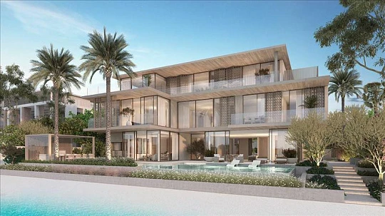Новый комплекс вилл у воды с бассейном и видом на море Coral villas, Palm Jebel Ali, Дубай, ОАЭ