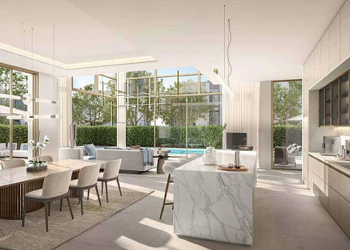 Новая закрытая резиденция Nad al Sheba Gardens с лагуной и бассейном рядом с автомагистралями, Nad Al Sheba 1, Дубай, ОАЭ