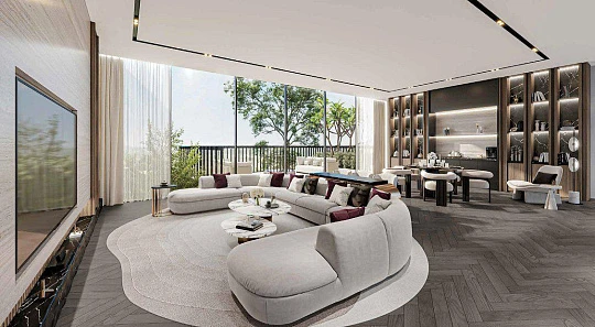 Новый комплекс вилл с бассейном и спа-зоной Utopia, Damac Hills, Дубай, ОАЭ
