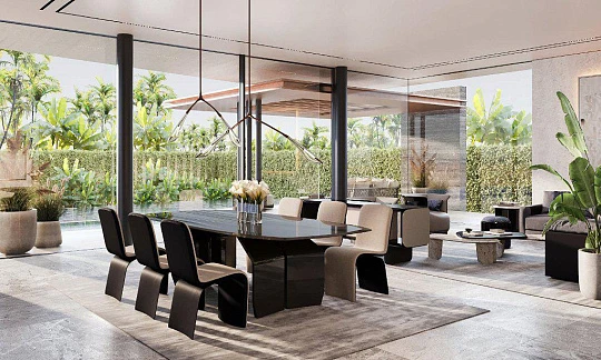 Новый комплекс меблированных вилл Mira Villas by Bentley Home с лагуной, Meydan, Дубай, ОАЭ