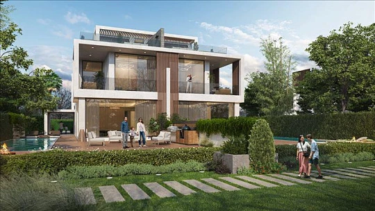 Новый комплекс таунхаусов Park Greens с большим парком и пляжем, Damac Hills, Дубай, ОАЭ