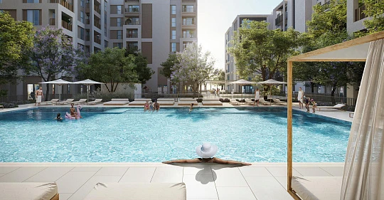Апартаменты с террасами, видом на парк и гавань в ЖК Cedar, Dubai Creek Harbour, Дубай, ОАЭ