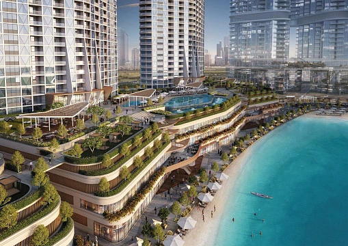 Новая высотная резиденция 330 Riverside Crescent рядом с международным аэропортом и центром города, Nad Al Sheba 1, Дубай, ОАЭ