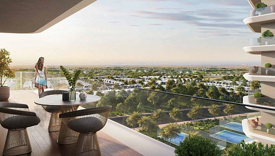 Новая резиденция Elo 3 с бассейном недалеко от Downtown Dubai, Damac Hills 2, Дубай, ОАЭ