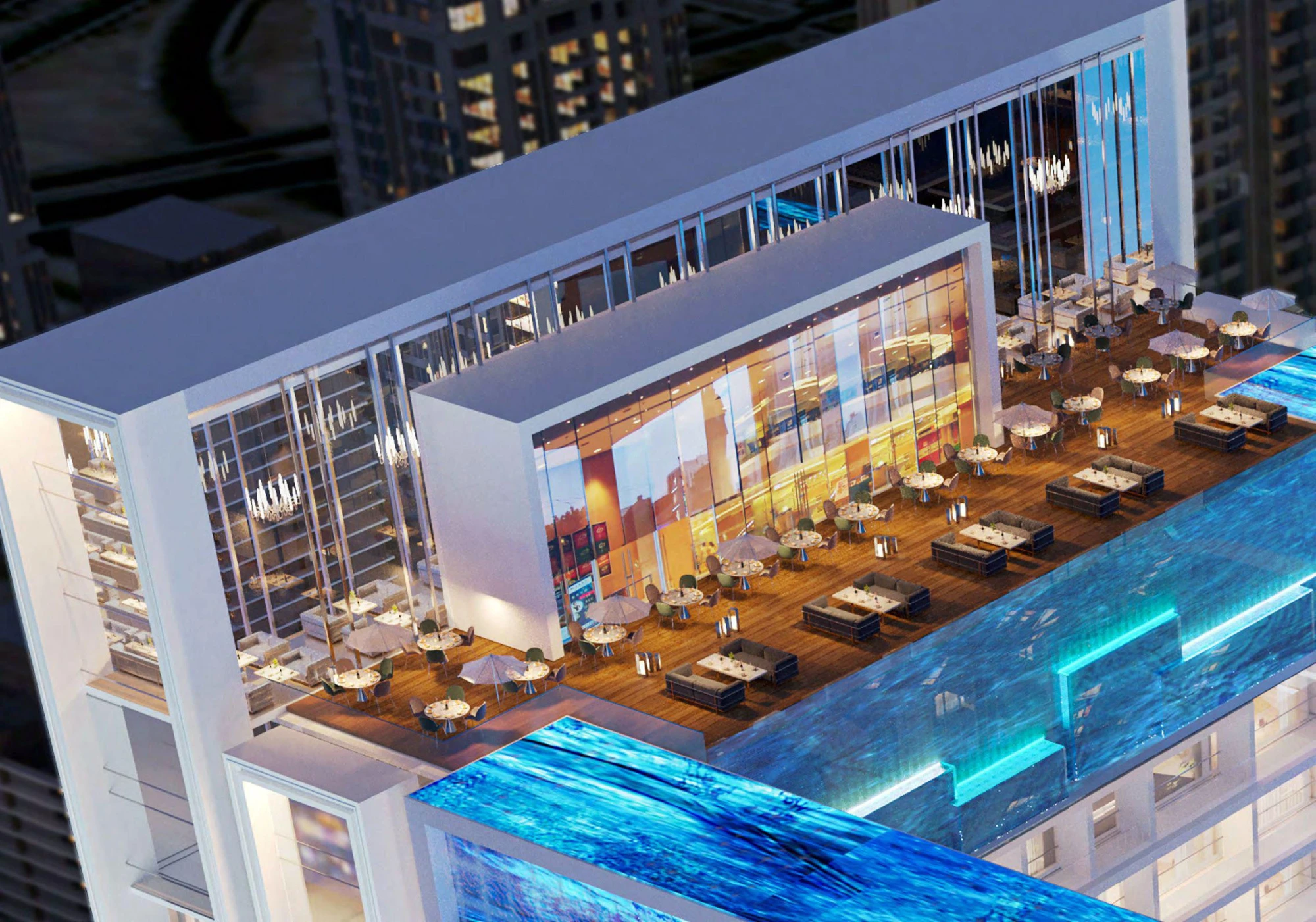 Виллы с видом на город, море и озёра, в комплексе Sky Villas с развитой инфраструктурой, JLT, Дубай, ОАЭ