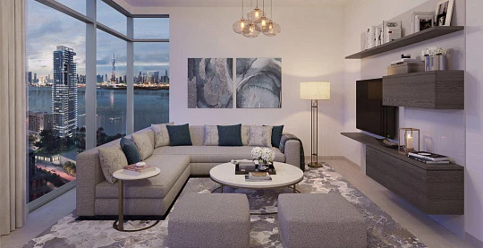 Новые апартаменты в престижном жилом комплексе Creek Rise Towers на острове в Dubai Creek Harbour, ОАЭ