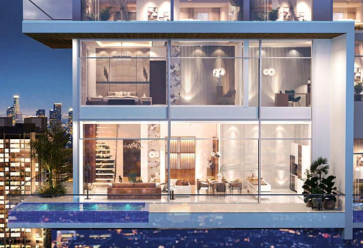 Виллы с видом на город, море и озёра, в комплексе Sky Villas с развитой инфраструктурой, JLT, Дубай, ОАЭ