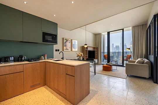 Меблированные апартаменты в новой резиденции Upside с бассейном и конференц-залами, в современном районе Business Bay, Дубай, ОАЭ