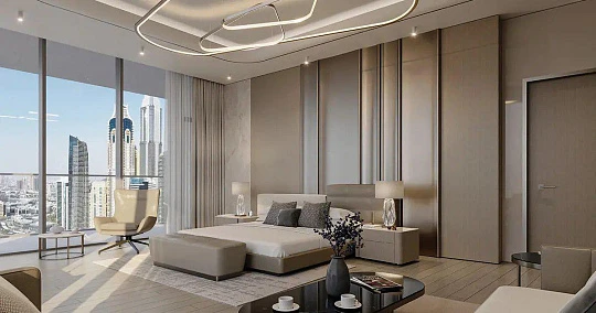 Эксклюзивные люксовые апартаменты Seahaven Sky c видом на пристань для яхт, море, острова, колесо обозрения, Dubai Marina, Дубай, ОАЭ