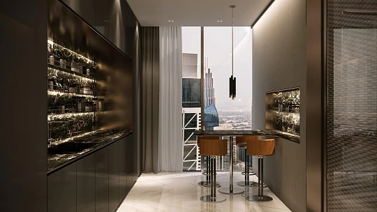 Элитный жилой комплекс PAGANI Tower с уникальным дизайном и видом на водный канал и небоскреб Бурдж-Халифа, Business Bay, Дубай, ОАЭ