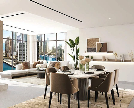 Новая резиденция у воды Liv Waterside с бассейнами и спа-центром, Dubai Marina, Дубай, ОАЭ