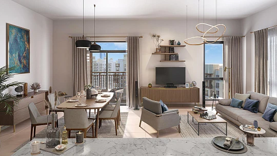 Новая резиденция Lamaa с бассейнами и зеленой зоной рядом с автомагистралью, Umm Suqeim, Дубай, ОАЭ